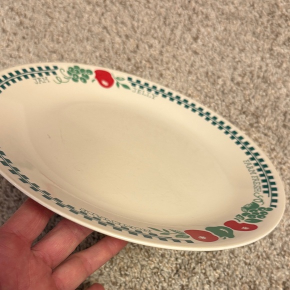Corelle Cream farm fresh one Dinner Plate with Red and Green Fruit Design - Picture 8 of 13